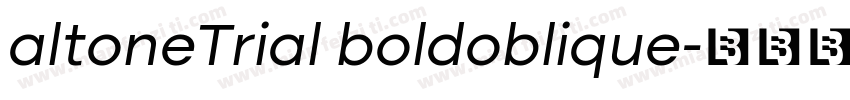 altoneTrial boldoblique字体转换